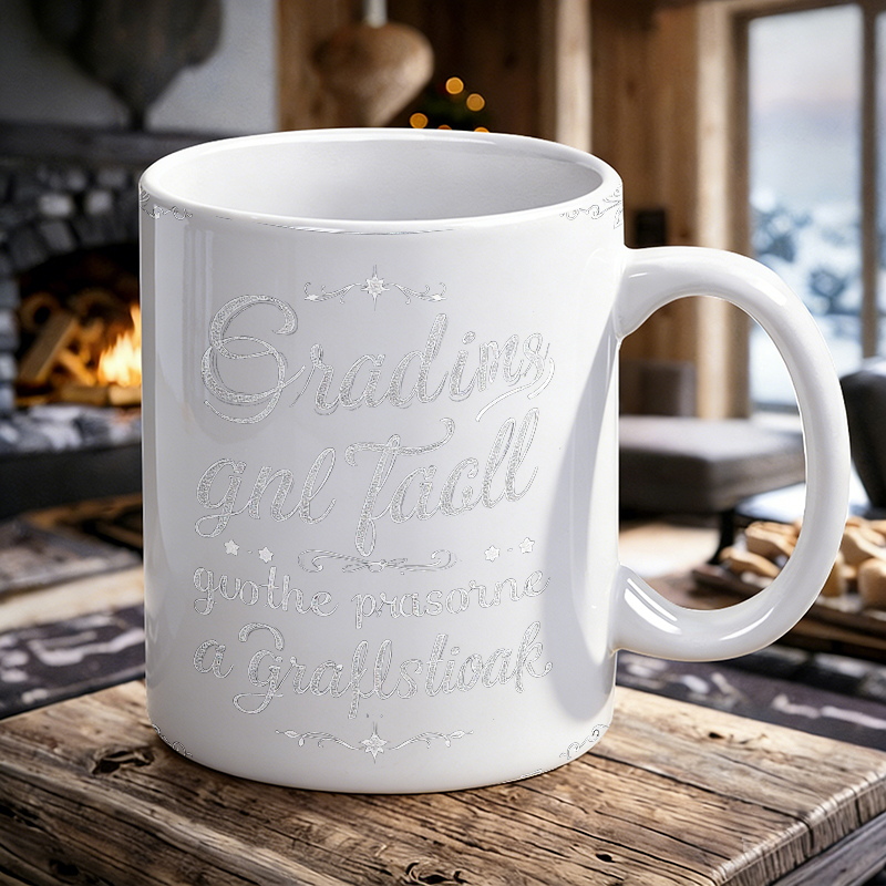 Coffee Tea Font - Mug en céramique à motif décoratif