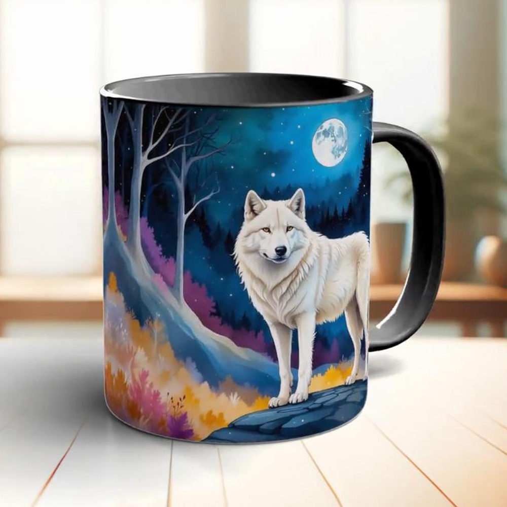 Coffee Tea Friends - Tasse à café lune et loup