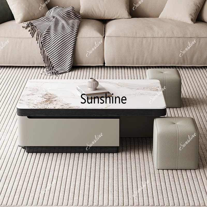 Coffee Tea Drawing - YYModern Table basse extensible pour salon