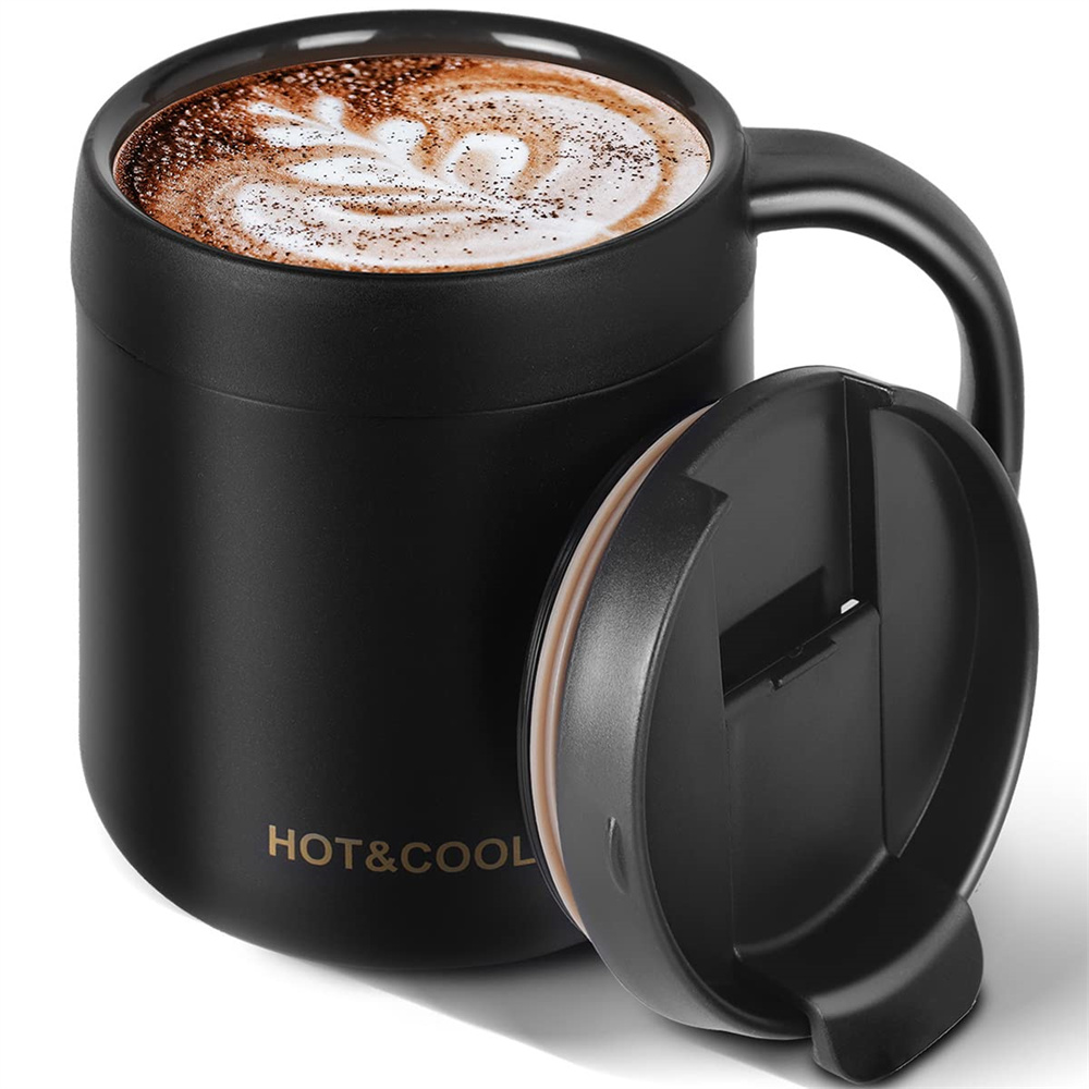 Coffee Tea Exchange - Tasse à café isolée avec poignée,