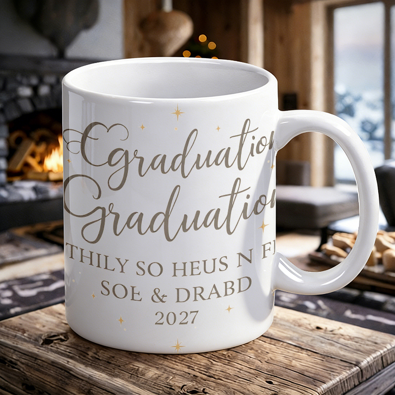 Coffee Tea Font - Mug en céramique avec motif étoile
