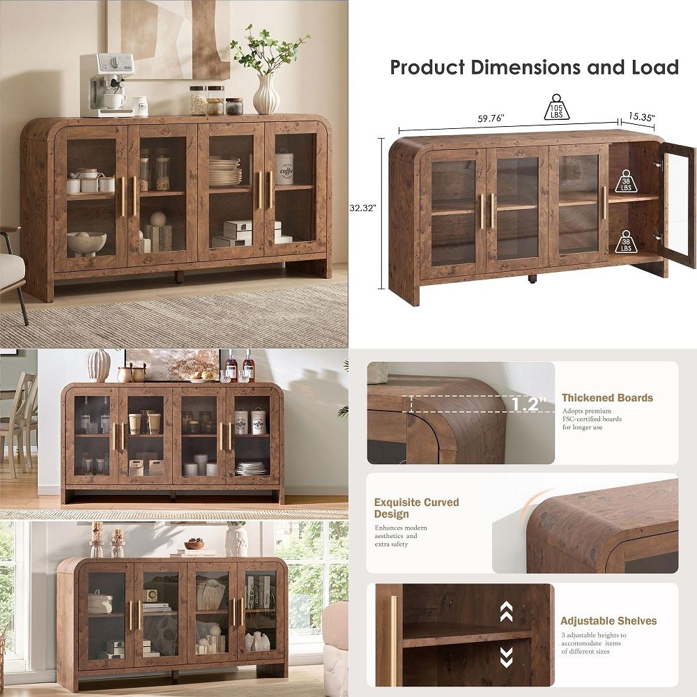 Coffee & Tea Garden Lincoln Menu - Buffet avec rangements, armoire de rangement