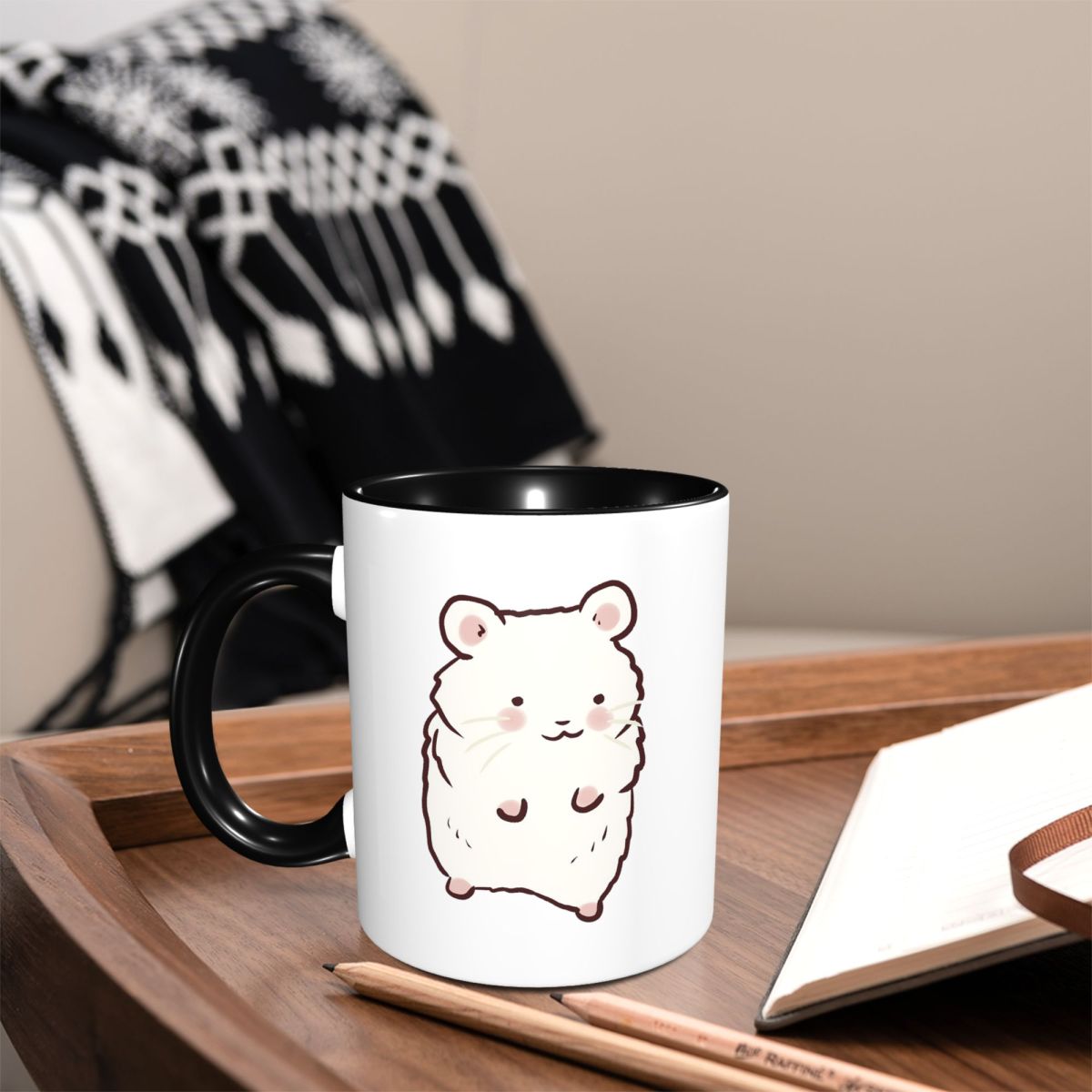 Coffee Tea Drawing - Mug à dessin de hamster mignon,