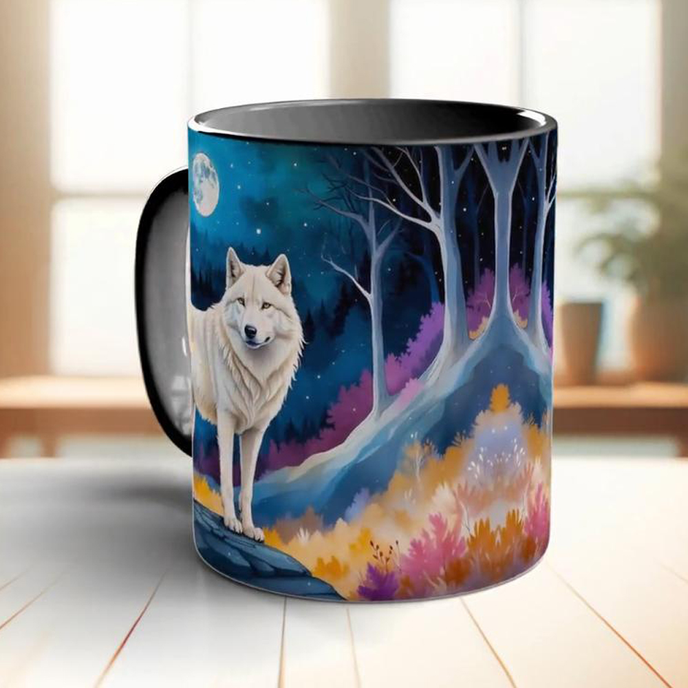 Tasse à café lune et loup blan - Coffee Tea Friends avis et prix