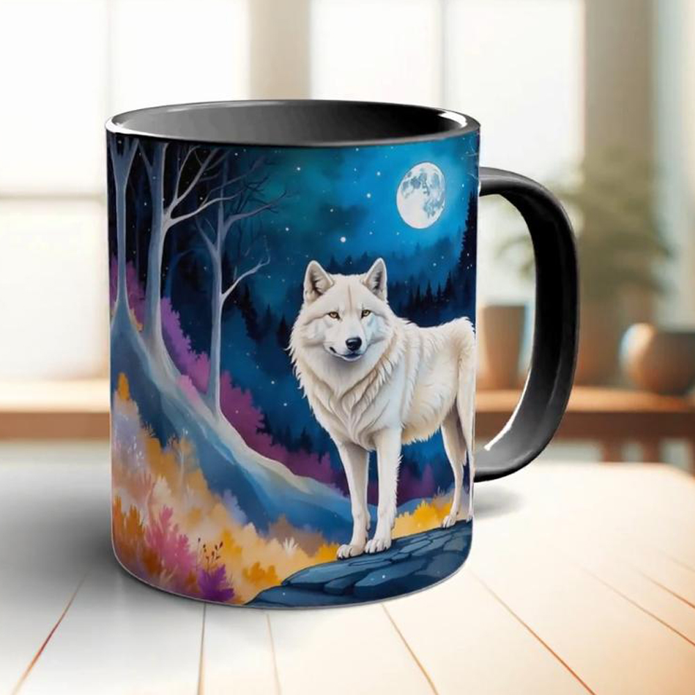 Tasse à café lune et loup blan - Coffee Tea Friends avis et prix