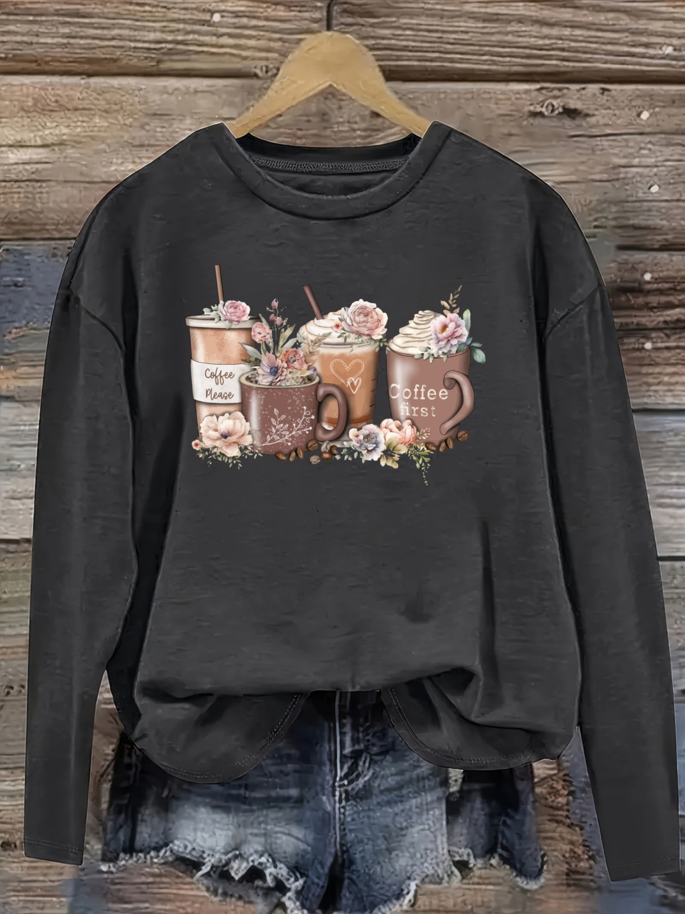 T-shirt décontracté à manches  - Coffee & Tea Garden Lincoln Menu avis et prix