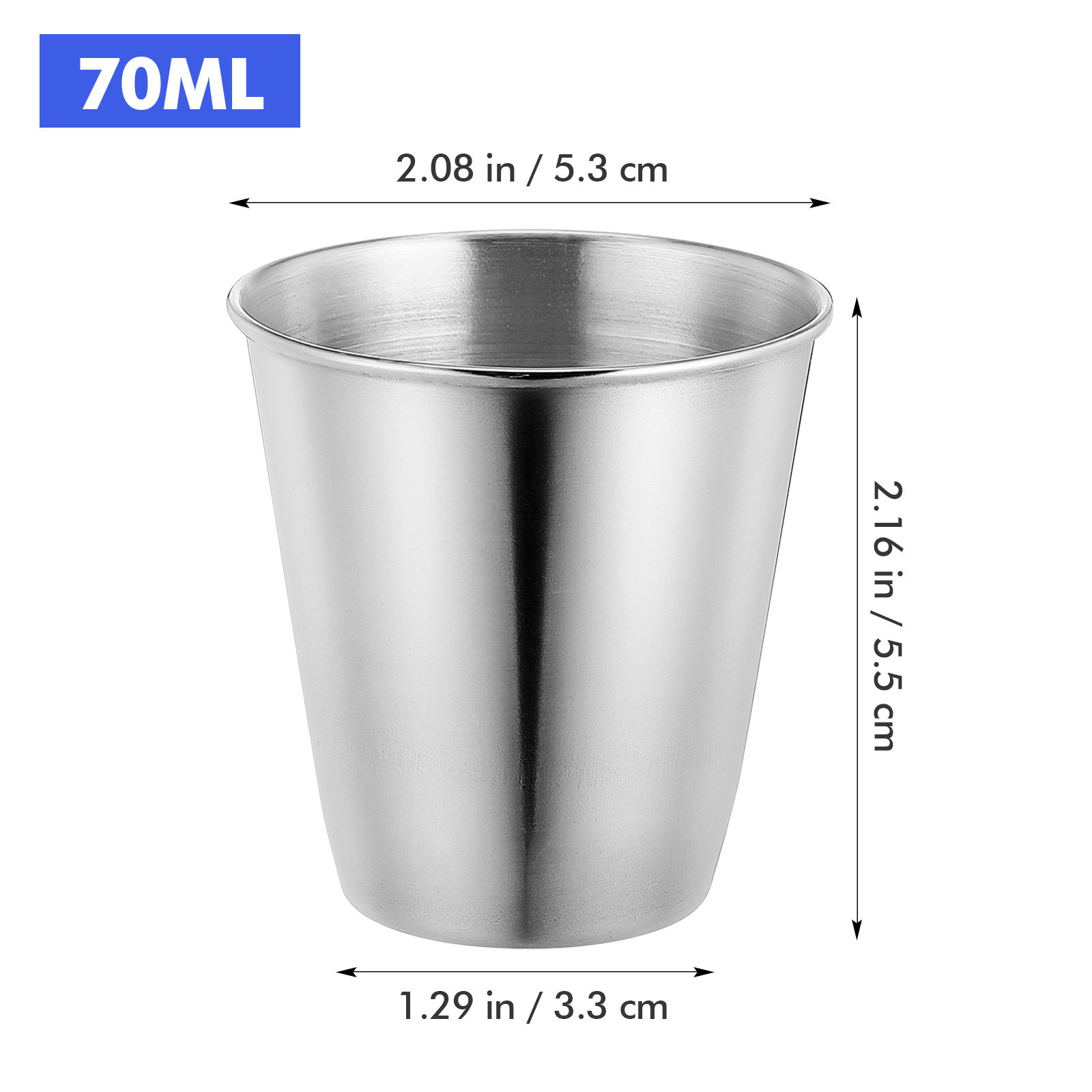 12 verres à shot en acier inox - Coffee Tea Vodka avis et prix