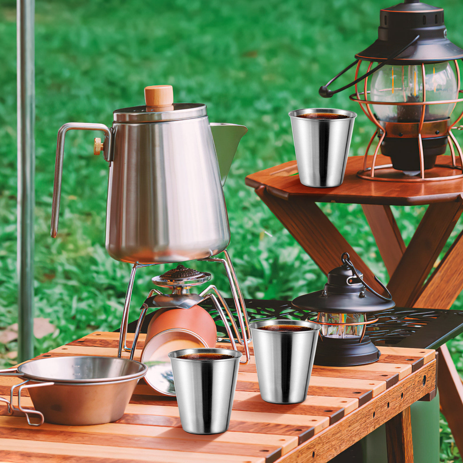 12 verres à shot en acier inox - Coffee Tea Vodka avis et prix