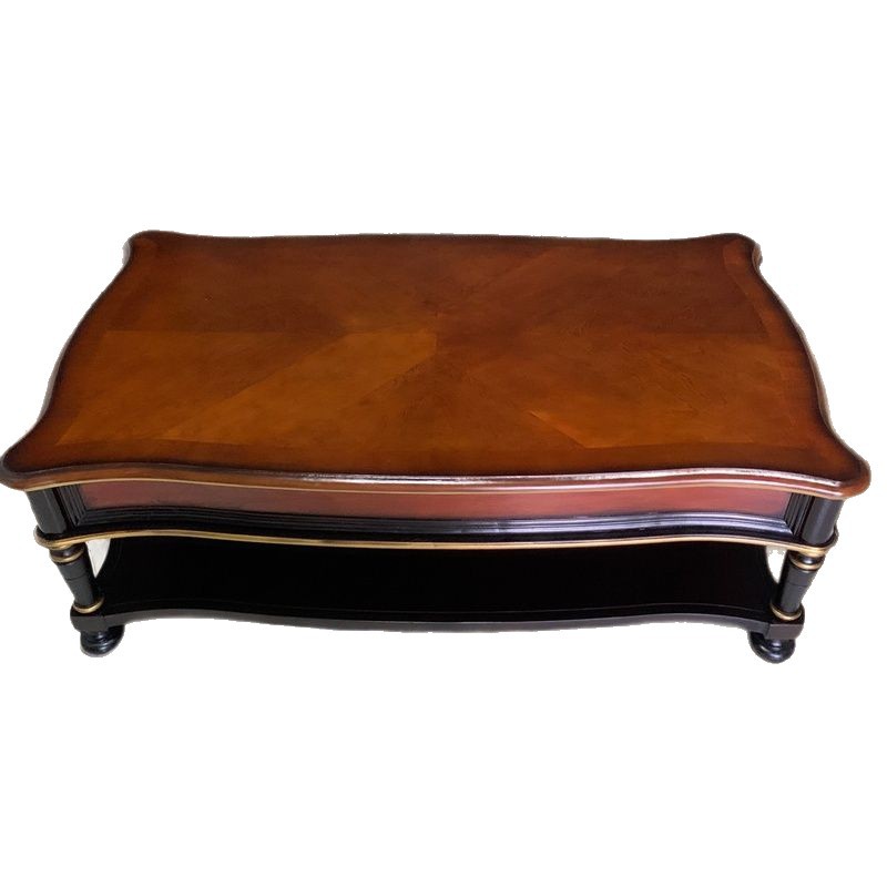 Table basse rétro en bois mass - Coffee Tea Drawing avis et prix