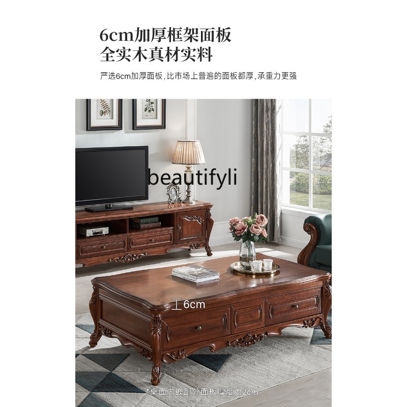 Table basse tout en bois massi - Coffee Tea Drawing avis et prix