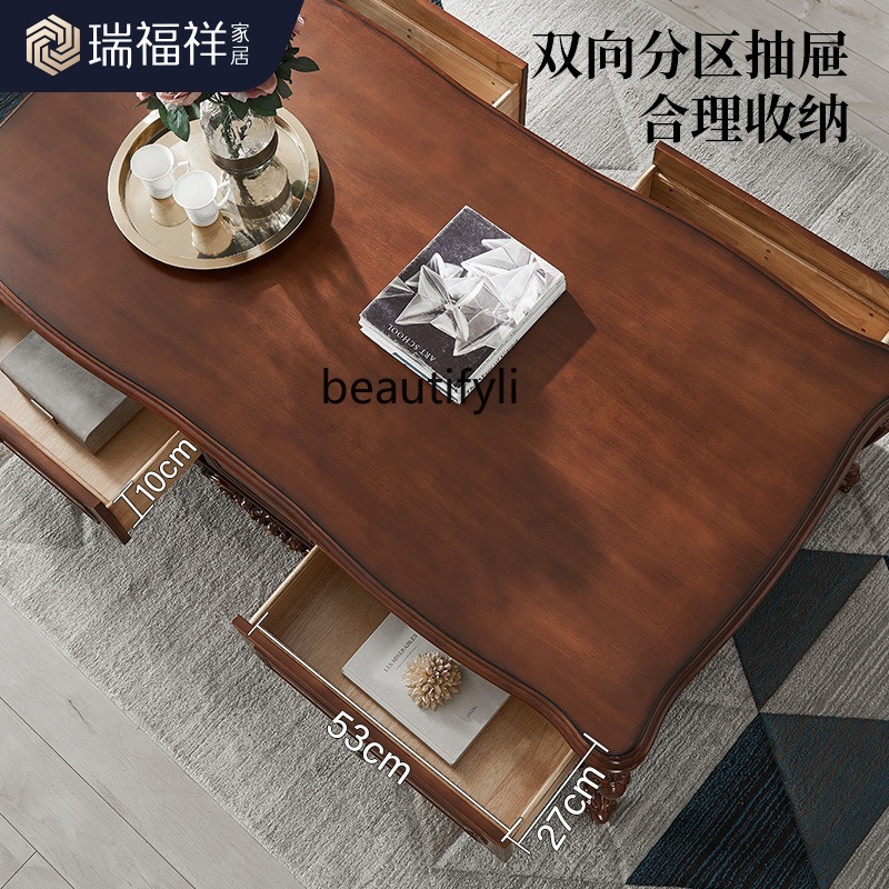 Table basse tout en bois massi - Coffee Tea Drawing avis et prix