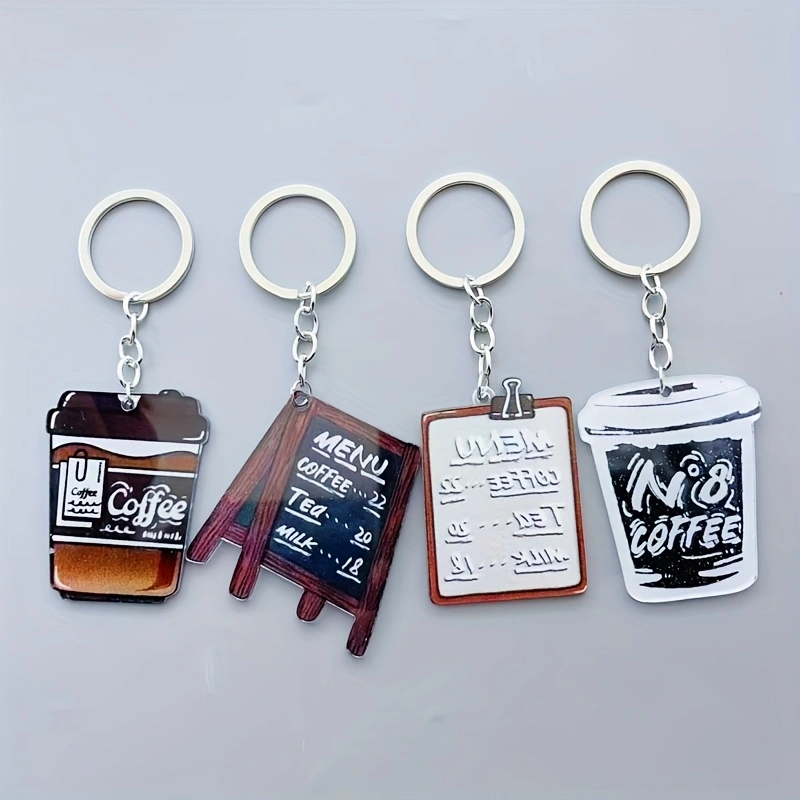 8 porte-clés en acrylique en f - Coffee & Tea Garden Lincoln Menu avis et prix